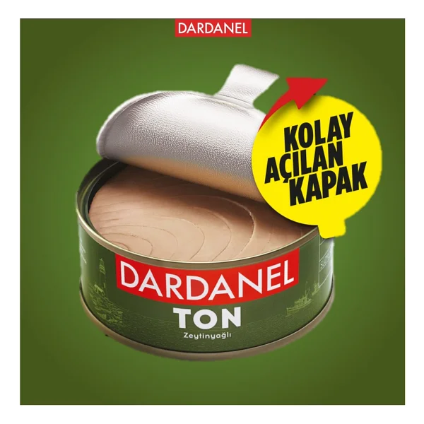 Dardanel Zeytinyağlı Ton Balığı 600 gr 8 Porsiyon Akdeniz Menşeli Lezzetli Hazır Yiyecek - Görsel 5