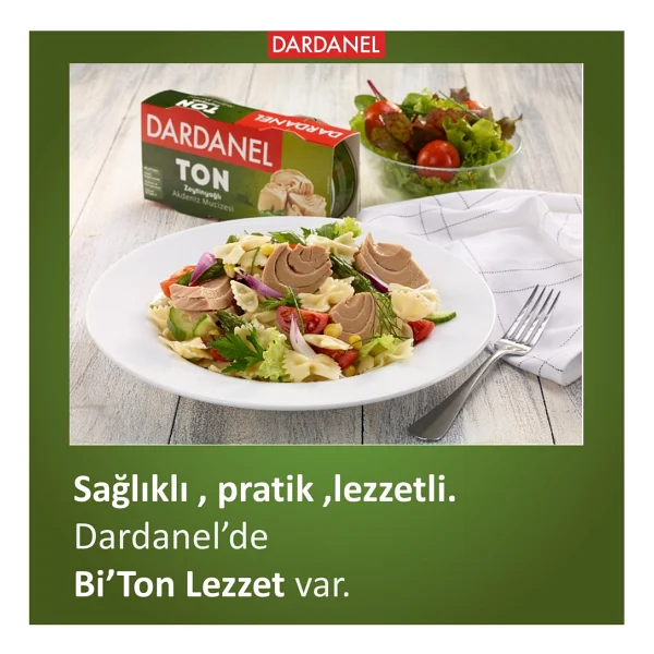 Dardanel Zeytinyağlı Ton Balığı 600 gr 8 Porsiyon Akdeniz Menşeli Lezzetli Hazır Yiyecek - Görsel 6