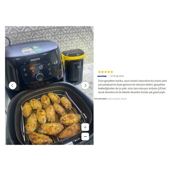 Popüler Philips Xxl Hd 9870/20 - Hd9650/90 Airfryer Uyumlu Aksesuar Xxl Izgara Teli Fritöz - Görsel 5