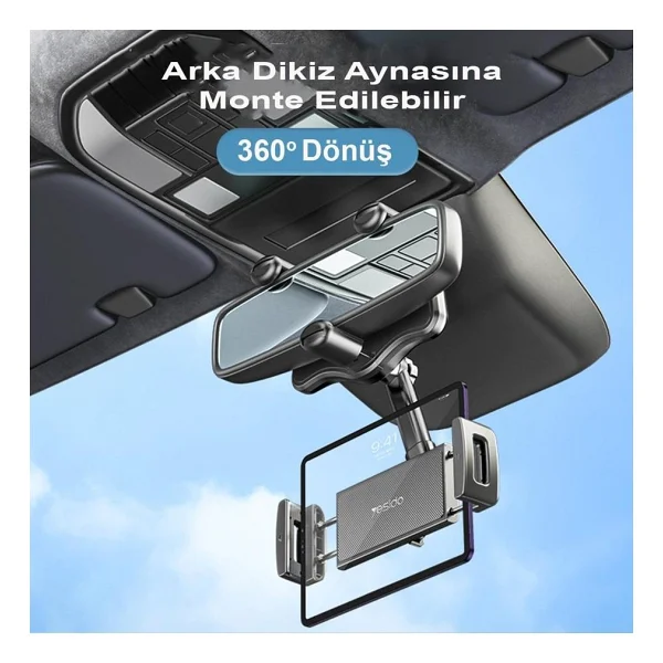 Yesido C196 Dikiz Aynası Araç Telefon Tutucu - Görsel 2