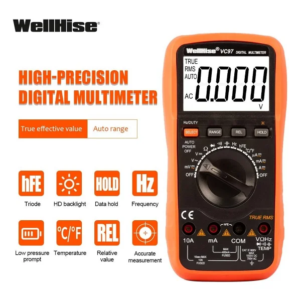 WellHise VC97 Dijital Multimetre - Görsel 5