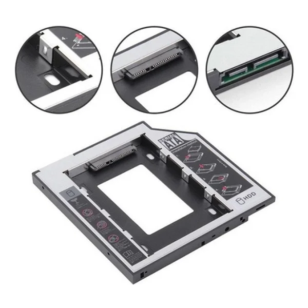 Notebook 2. Harddisk için Yuva Kutu 9.5mm Slim Laptop İkinci Hdd - Görsel 6