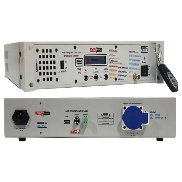 Lastvoice Zs-119R Usb Kumandalı Okul Zili (Pandemi Anonsu İstiklal Marşı) - Görsel 4