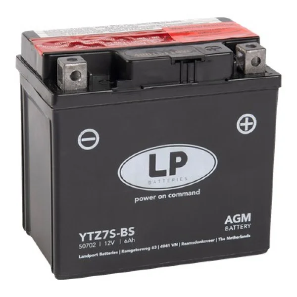 LP Batteries YTZ7-S SLA 12 V 6 Ah Motosiklet Aküsü - Görsel 2