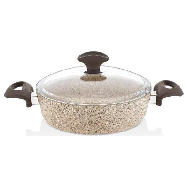 Falez Creamy 22 cm Kısa Granit Tencere - Görsel 3