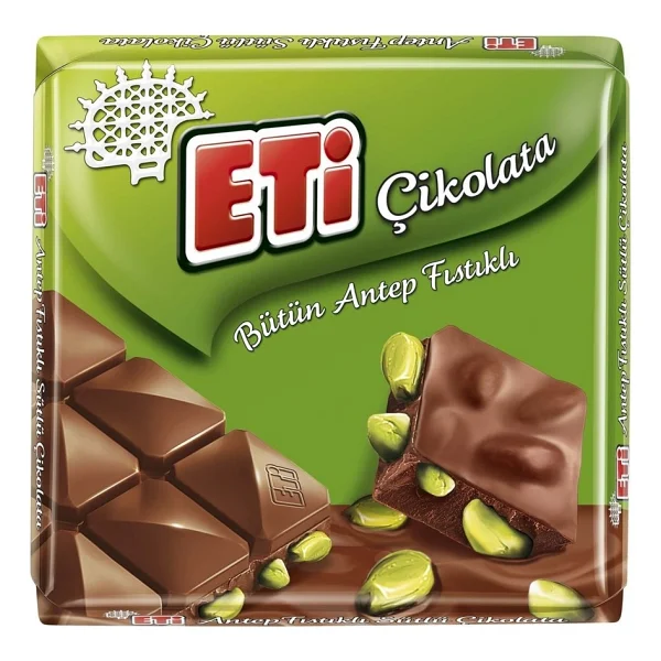 Eti Antep Fıstıklı Kare Çikolata 60 gr - Görsel 2