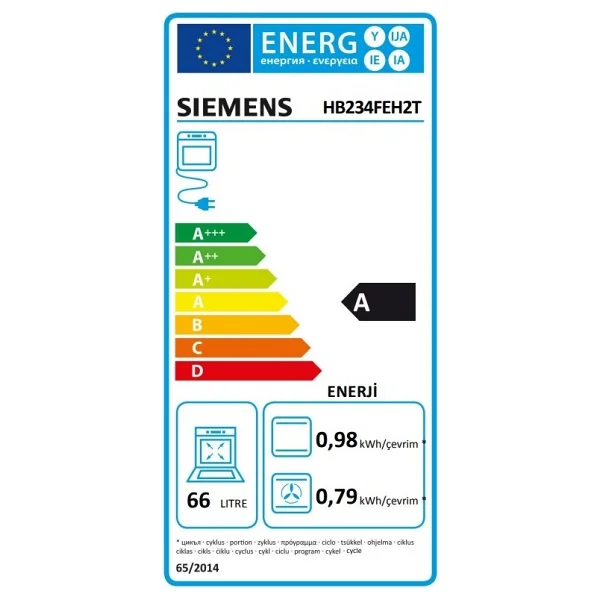 Siemens HB234FEH2T Gri Ankastre Fırın - Görsel 5
