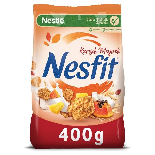 Nestle Nesfit Karışık Meyveli Tam Tahıllı Pirinç Gevreği 400 gr - 450 gr - Görsel 2