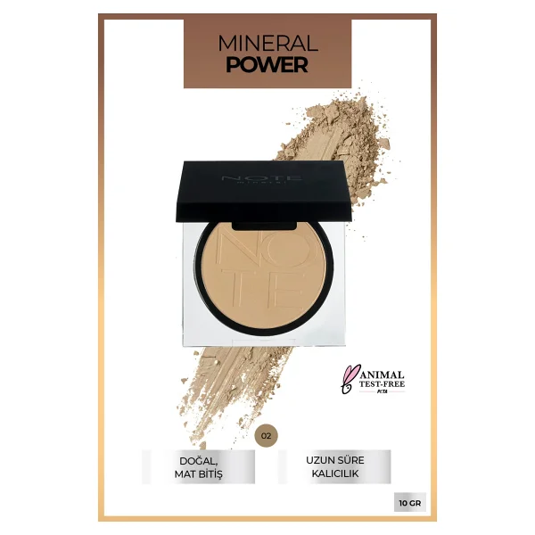 Note Mineral Mat Bitişli 02 Orta Açık 10 gr Toz Pudra - Görsel 8
