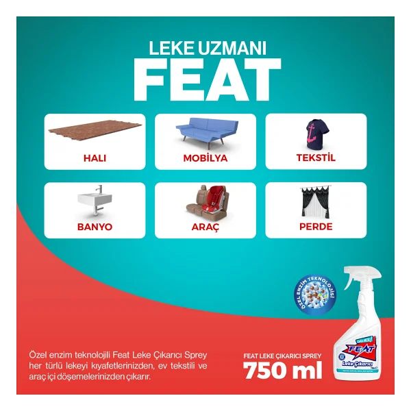 Feat Leke Çıkarıcı Sprey 750 ml - Görsel 4