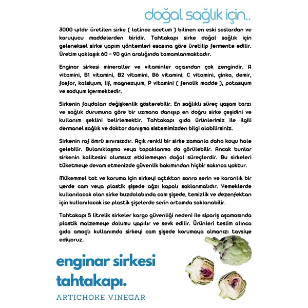 Tahtakapı Sirke 500 ml - Görsel 4