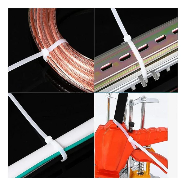 Master 505370 Plastik Kablo Bağı Cırt Kelepçe 8X750 mm Beyaz (100 Adet) - Görsel 3