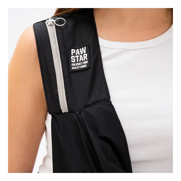 Pawstar Siyah Crossbody Küçük Irk Köpek Taşıma Çantası Hafif ve Dayanıklı Su İtici Materyal - Görsel 3