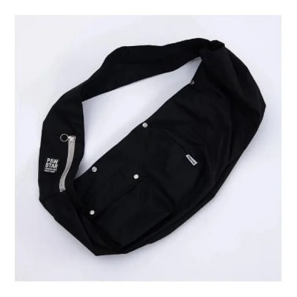 Pawstar Siyah Crossbody Küçük Irk Köpek Taşıma Çantası Hafif ve Dayanıklı Su İtici Materyal - Görsel 4
