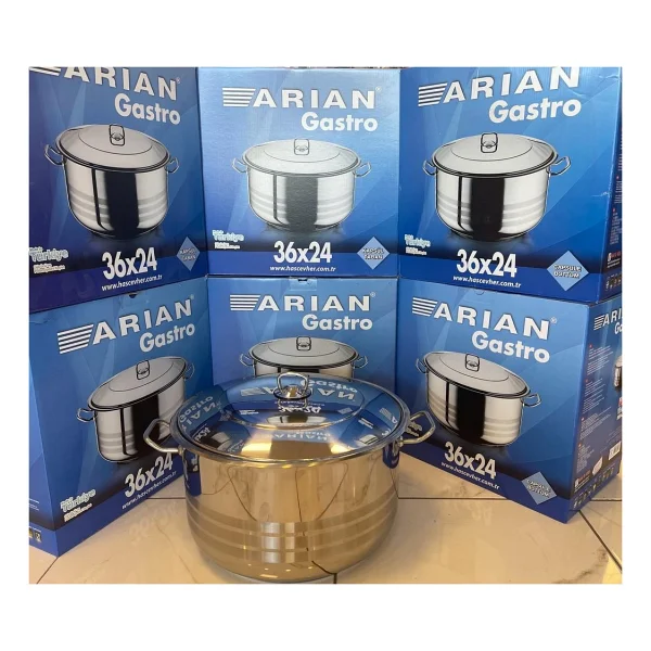 Arian Gastro 24.5 lt 36x24 cm Derin Çelik Tencere - Görsel 2