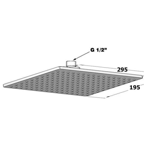 Fause Tepe Duş Başlığı 29,5x19 Cm Ktd122 - Görsel 3