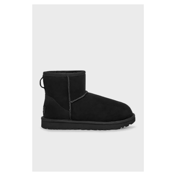 UGG Classic Mini II 1016222 İçi Kürklü Siyah Kadın Deri Bot - Görsel 2
