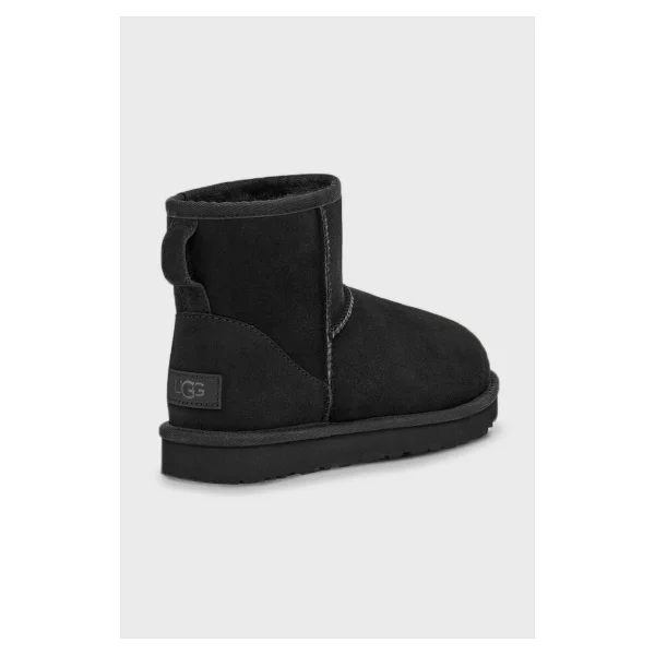 UGG Classic Mini II 1016222 İçi Kürklü Siyah Kadın Deri Bot - Görsel 5
