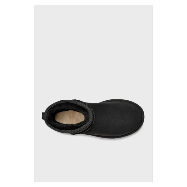 UGG Classic Mini II 1016222 İçi Kürklü Siyah Kadın Deri Bot - Görsel 6
