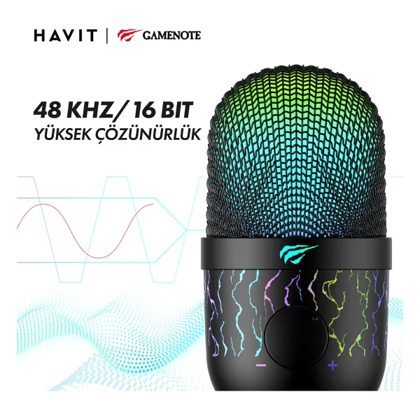 Havit Gamenote GK52 RGB Oyuncu ve Yayıncı Mikrofonu - Görsel 5