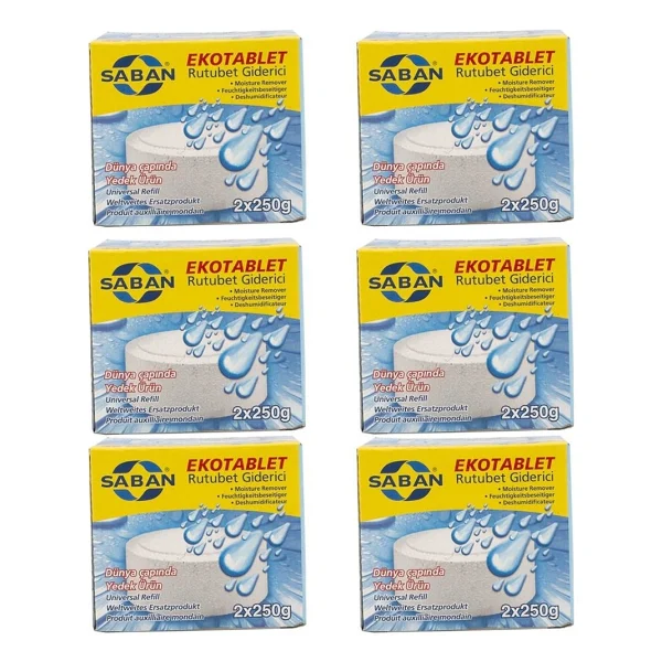 Saban Saban nem Alıcılı ve Rutubet Giderici Yedek Tablet 2X250 gr Naturel 3'lü Paket - 3 Adet - Görsel 5