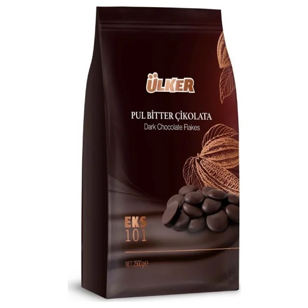 Ülker 2.5 kg Bitter Pul Kuvertür Çikolata - Görsel 4