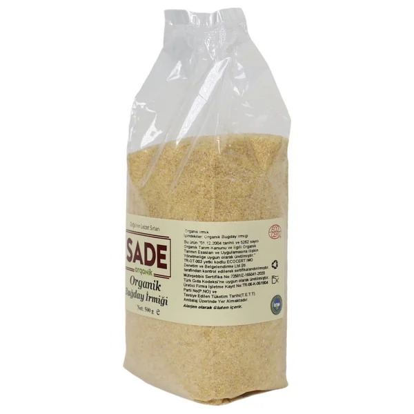 Sade Organik Buğday İrmiği 500 gr - Görsel 2