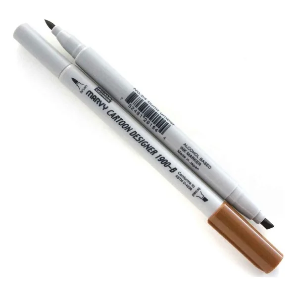 Marvy 1900-B Cartoon Designer Grafik Marker Kalemi - Görsel 4