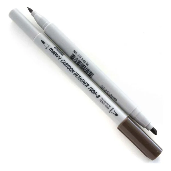 Marvy 1900-B Cartoon Designer Grafik Marker Kalemi - Görsel 2
