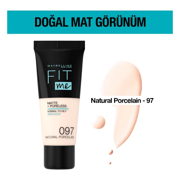 Maybelline Fit Me Matte + Poreless 118 Nude 30 ml Likit Fondöten - Görsel 10