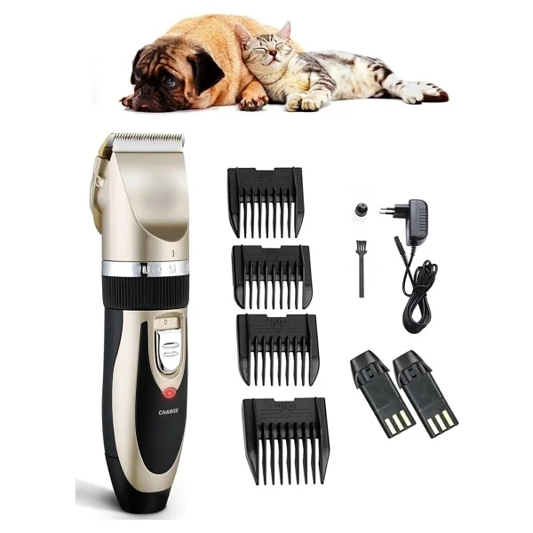 Janva Pet-66 Yeni Model Çift Bataryalı Şarjlı Kedi Köpek Tıraş Makinesi Pet Traş + Yedek Batarya Hediyeli - Görsel 3
