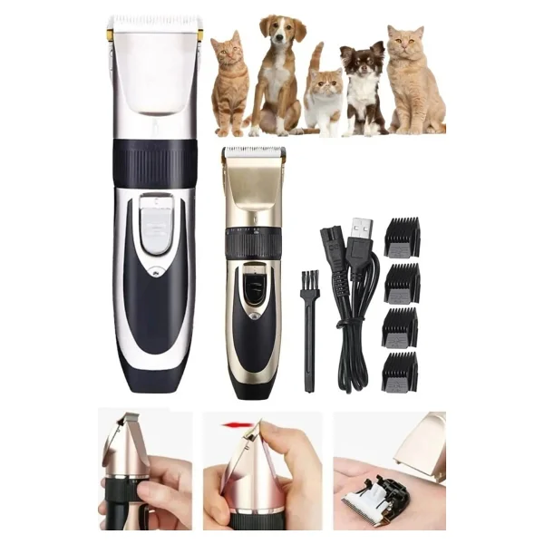 Janva Pet-66 Yeni Model Çift Bataryalı Şarjlı Kedi Köpek Tıraş Makinesi Pet Traş + Yedek Batarya Hediyeli - Görsel 4