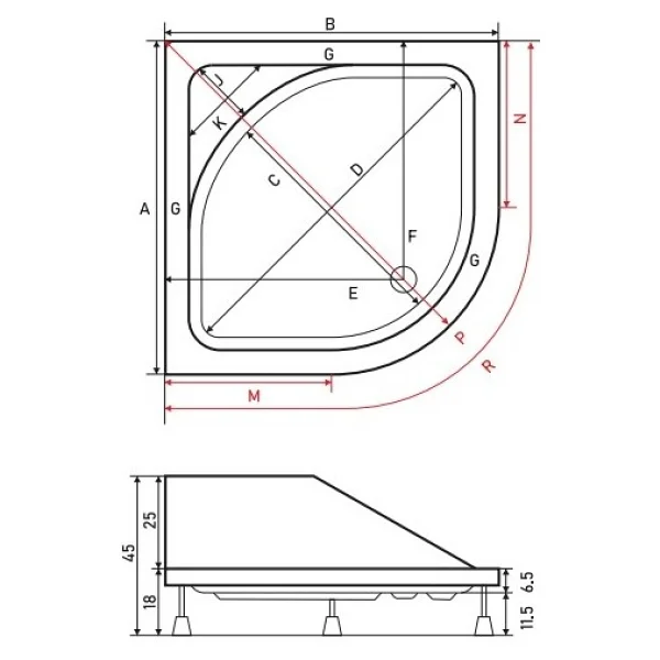 Shower Oval Oturmalı Duş Teknesi 90x90 - Görsel 6