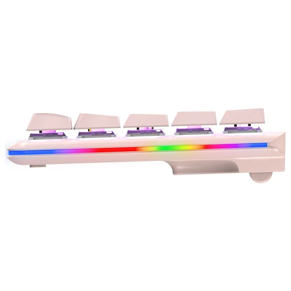 Rampage Rebel Pembe TKL İngilizce Red Switch Kablolu Mekanik Oyuncu Klavyesi - Görsel 2