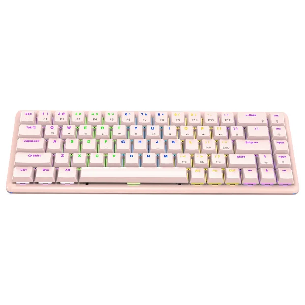 Rampage Rebel Pembe TKL İngilizce Red Switch Kablolu Mekanik Oyuncu Klavyesi - Görsel 5