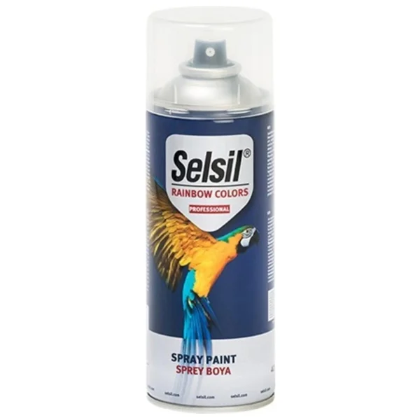 Selsil Rainbow Akrilik Sprey Boya Gümüş Gri 400 Ml. - Ral7001 - Görsel 6