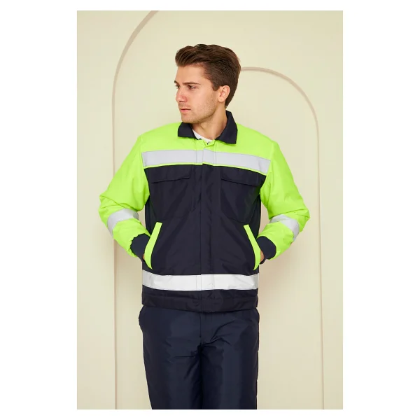 Orange Safety Turuncu-Lacivert Soğuk Hava İş İş Montu Takım Su Ve Rüzgar İticili (XL) - Görsel 7
