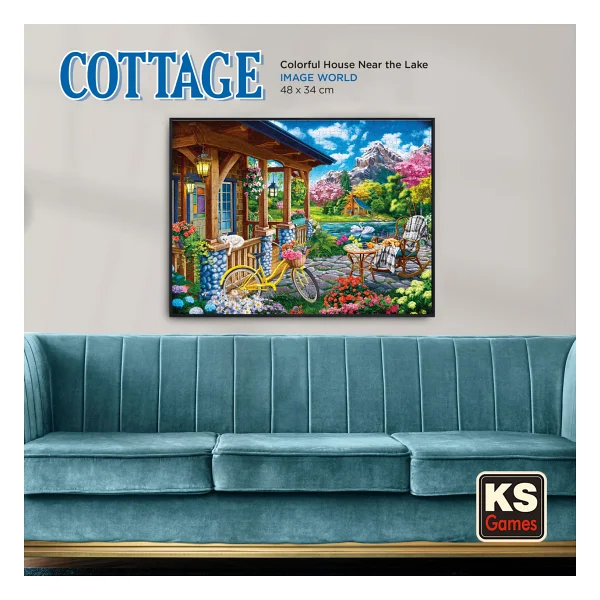 KS Games Colorful House Near The Lake 500 Parça Puzzle 20053 - Görsel 5