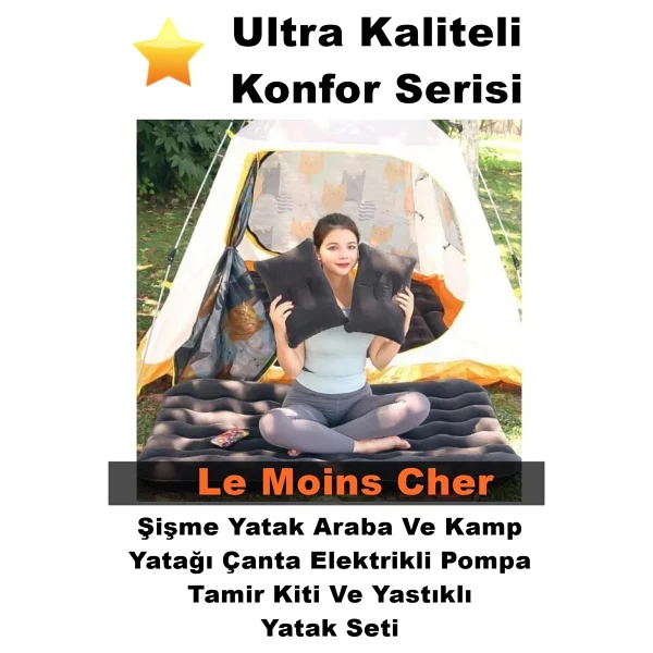 Le Moins Cher Hyundai Ioniq Araba ve Kamp Için Pompalı Yastıklı Şişme Yatak - Görsel 5