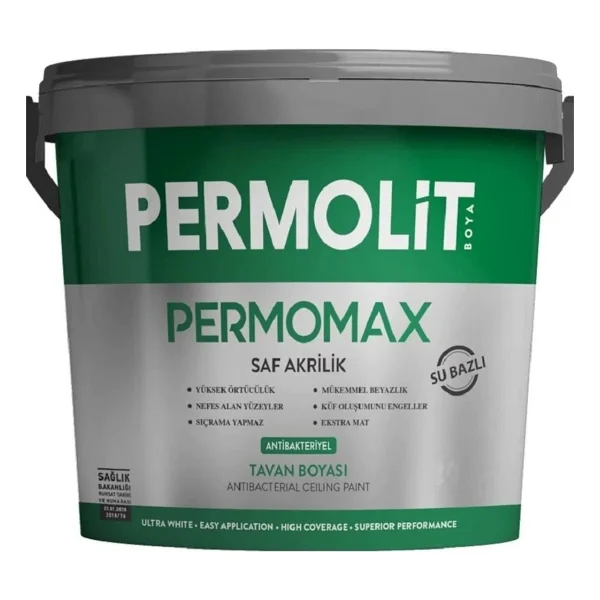 Permolit Permomax Antibakteriyel 10 kg Tavan Boyası - Görsel 2