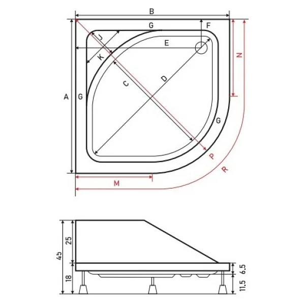 Shower Oval Oturmalı Duş Teknesi 90x90 - Görsel 3