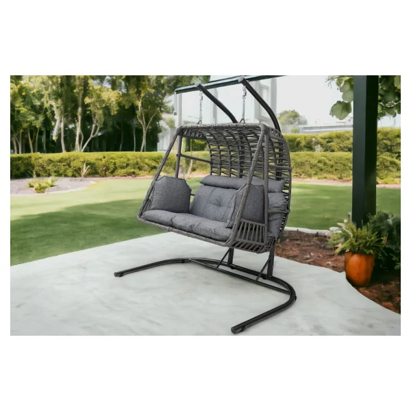 Tu Tienda Çift Kişilik Rattan Salıncak,beyaz - Görsel 9
