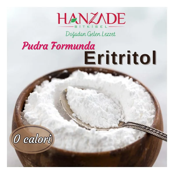 Hanzade Bitkisel Eritritol Pudra Form 1 Kg Doğal Toz Tatlandırıcı Sıfır Kalori Keto Diyet Erythritol Powder - Görsel 5