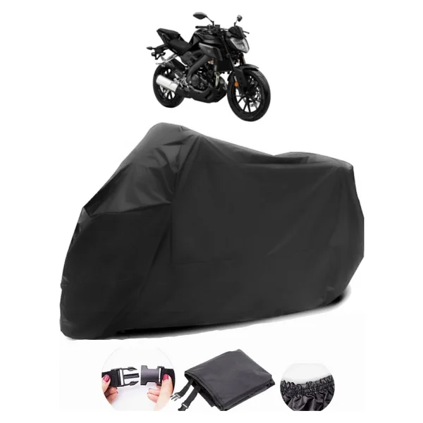 Autoen Yamaha MT-125 Siyah Motosiklet Branda Su Geçirmez Dayanıklı Kumaş - Görsel 6