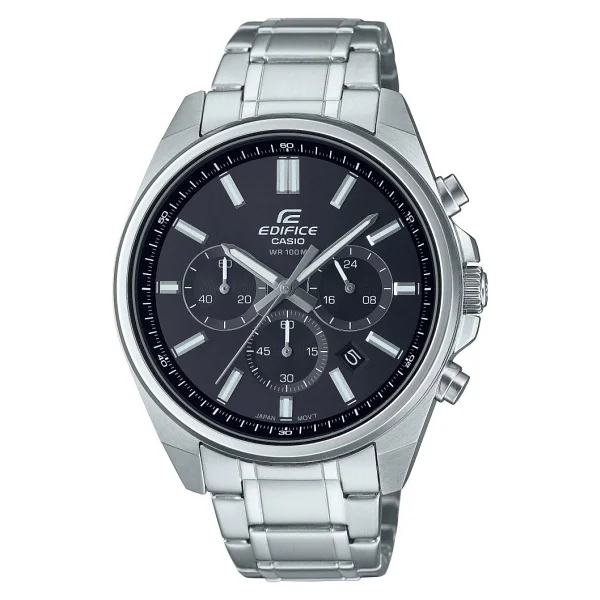 Casio Edifice EFV-650D-1AVUDF Çelik Kordon Siyah Erkek Kol Saati - Görsel 4