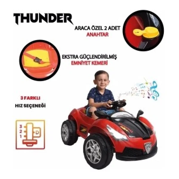 UJ Toys Thunder 12 V Akülü Araba - Görsel 6