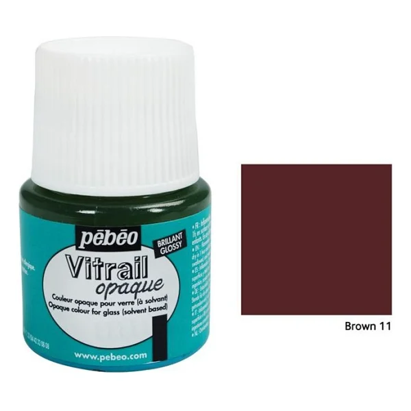 Pebeo Vitrail Cam Boyası 45 ml. 11 Brown - Görsel 2