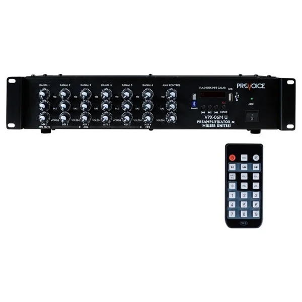 Provoice VPX-06 Rack Tipi 6 Kanal Mikser - Görsel 2