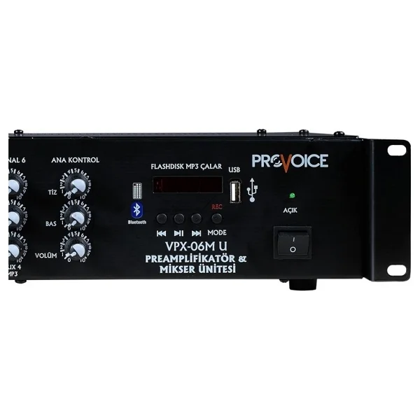 Provoice VPX-06 Rack Tipi 6 Kanal Mikser - Görsel 4