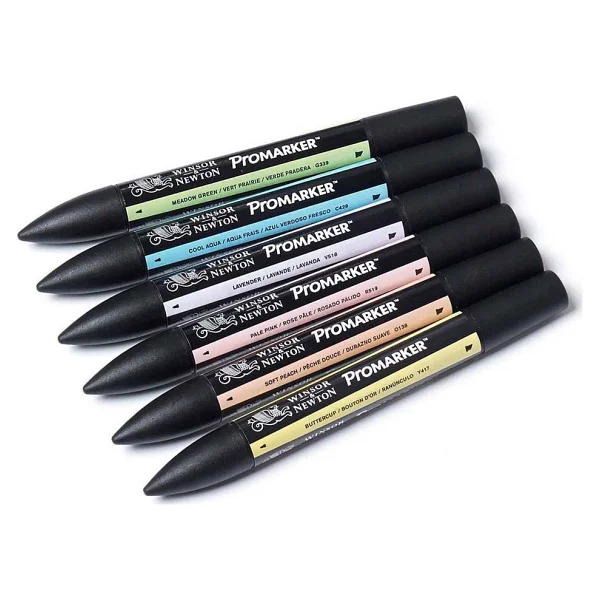 Winsor & Newton Pastel 6 Renk Promarker Kalem Seti - Görsel 4